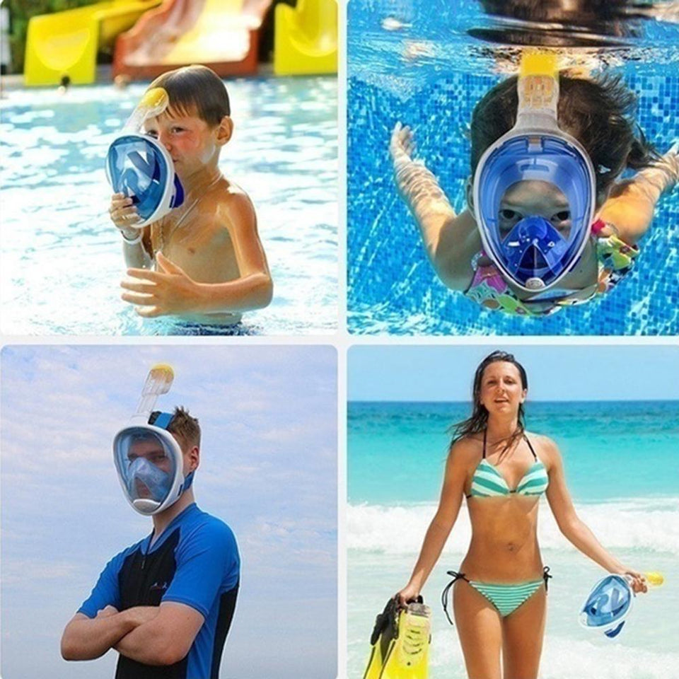 Full Face Anti-Fog Snorkel Mask Set