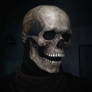 Human Head Skull Mask With Movable Jaw
